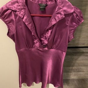 Violet colored silk shirt
